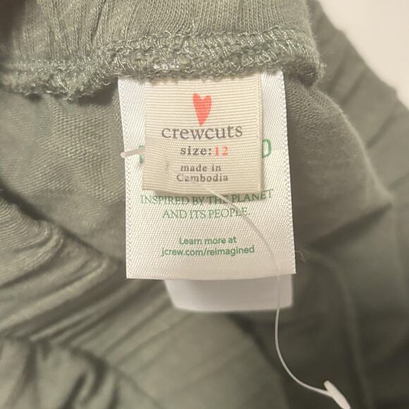 Crewcuts Shorts Girl Size 12 Green Ruffle Hem Pull On Casual 100% Cotton Summer - Picture 6 of 10